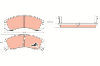 Τακάκια φρένων CITROEN / PEUGEOT / MITSUBISHI 425387, 425388, 425430, MR129104, MR389548