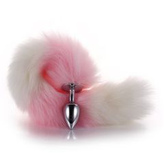 PlayTail Plug – Colorful Fluff Metal Base S-thumb-1