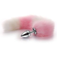 PlayTail Plug – Colorful Fluff Metal Base S
