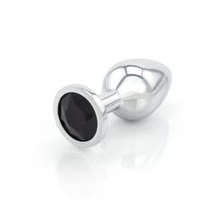 Stainless Steel Butt Plug Plug Silver Diamond Black S-thumb-3