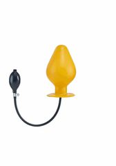 Inflatable Vortex Anal Plug - Yellow XL