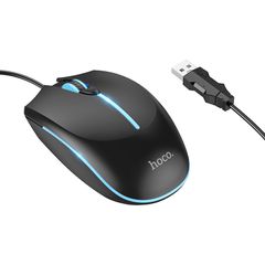 Ενσύρματο Ποντίκι Gaming Hoco GM37 Wonderful με 4 Πλήκτρα, Φωτισμό, 2400 DPI Μαύρο