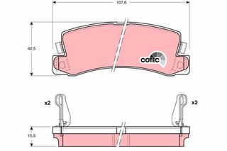 Τακάκια φρένων TOYOTA / LEXUS TRW 449220060, 0446620070, 0446633010