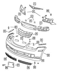 ΣΗΜΑ ΕΜΠΡΟΣ ΚΑΠΟ CHRYSLER Crossfire ΚΑΙΝΟΥΡΙΟ ΓΝΗΣΙΟ 1BJ09401AA, 05101347AA, 5101347AA ΕΙΔΙΚΗ ΤΙΜΗ !!!