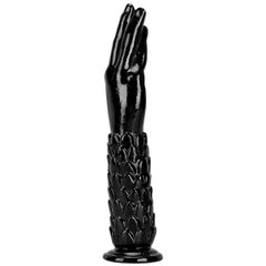 Full Forearm Fist Dildo – Black Realistic Texture
