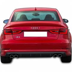 Audi A3 8v (2017-2019) Διαχύτης πίσω προφυλακτήρα τύπου S3 (Πλαστικός)