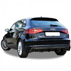Audi A3 8V 2012 - 2016 Προσαρμοσμένο εξάρτημα πίσω προφυλακτήρα - Διαχύτης (Πλαστικός)-thumb-1