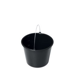 Κουβάς Πλαστικός χωρις Χείλος 12lt PROSPERPLAST KBU12L-S411 Ø31x24Ycm Μαύρος