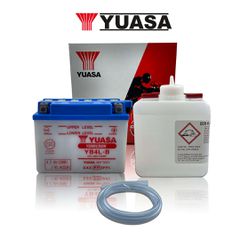 ΜΠΑΤΑΡΙΑ YUASA YB4L-B ΜΕ ΥΓΡΑ HONDA GLX50 / HONDA GLX90 / HONDA C50 / YAMAHA T50 12V / PIAGGIO FLY50 / LIBERTY 50