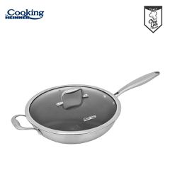 Heinner HR-MRK-28W Wok με καπάκι 30x8.5CM , TITANIUM3
