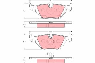 Τακάκια φρένων για BMW Σειρά 3, Z3 E36 34216761238, 34211165233