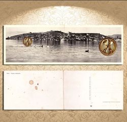Αχρίδα, γενική άποψη (δεκ. 1930) Όχριδα, Αχρίς. Ohrid, Ahrida, λίμνη λυχνίτιδα, Βόρεια Μακεδονία