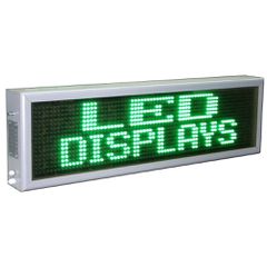 Βιομηχανική Επιγραφή LED 2 Γραμμών Full Matrix διαστάσεων 303Χ35Χ15cm Πράσινο φως Διπλής Όψης
