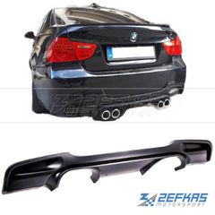 Διαχύτης (Diffuser) Σπόϊλερ προφυλακτήρα πίσω BMW Σειρά 3 E90 (2005-2011) M-Tech look M3