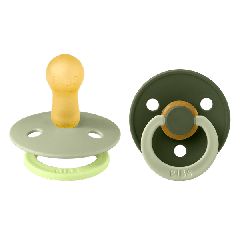 BIBS Πιπίλες Colour Round Latex Fusion Sage/Hunter Green No2