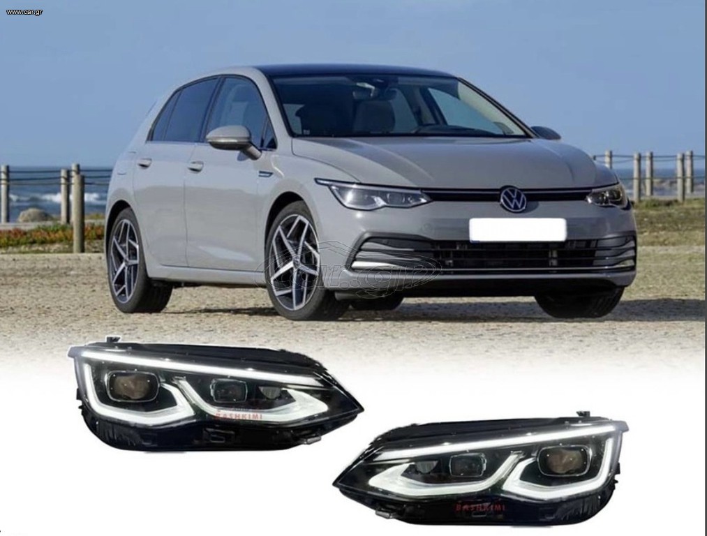 ΦΑΝΑΡΙΑ ΕΜΠΡΟΣ LED Headlights VW Golf VIII Hatchback Mk8 MQB (2020-Up) Dynamic Sequential Turning Lights