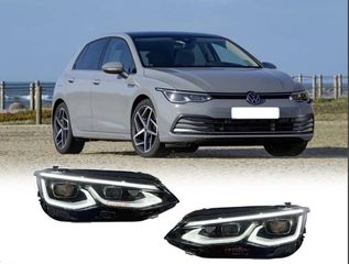 ΦΑΝΑΡΙΑ ΕΜΠΡΟΣ LED Headlights VW Golf VIII Hatchback Mk8 MQB (2020-Up) Dynamic Sequential Turning Lights