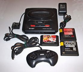 Sega Mega Drive II  με αυθεντικά περιφερειακά και δώρο ένα παιχνίδι