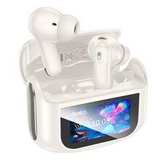 Wireless Hands Free Hoco EQ21 Sandy 400mAh v5.4 με ANC ENC TWS 7 Ώρες Ομιλίας και Οθόνη Αφής Λευκά