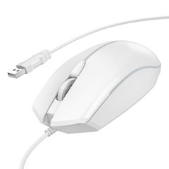 Ενσύρματο Ποντίκι Gaming Hoco GM37 Wonderful με 4 Πλήκτρα, Φωτισμό, 2400 DPI Λευκό