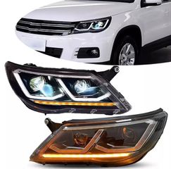 ΦΑΝΑΡΙΑ ΕΜΠΡΟΣ LED Headlights For VW Tiguan 2009-2012 Sequential with Animation DRL Head Lamp