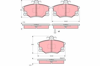 Τακάκια φρένων ALFA ROMEO (LUCAS / FERODO) 60810239
