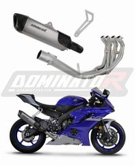Dominator Ολόσωμη Εξάτμιση 4-2-1 HP6 Titanium/Carbon End Yamaha R6 2017 - 2023 Με Σιγαστήρα(Λαιμοί Titanium)**