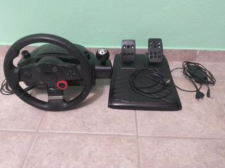 ΤΙΜΟΝΙΕΡΑ LOGITECH DRIVING FORCE GT 900 μοιρες KAI ΠΕΤΑΛΙΕΡΑ ΓΙΑ PC, PS2, PS3