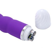 Vibrating Silicone G-Spot Vibrator Purple-thumb-1