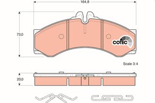 Τακάκια φρένων MERCEDES-BENZ / VW 9024210110, 0024204220, 0024204120, 2D0698151B, 2D0698151A