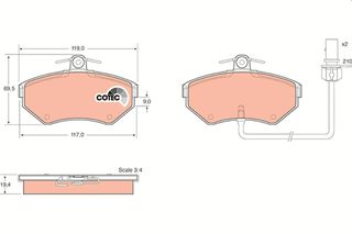Τακάκια φρένων AUDI / SEAT / VW 8E0698151B, 8E0698151M