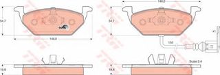 Τακάκια φρένων AUDI / SEAT / SCODA / VW 1J0698151D, 1J0698151E, 1J0698151F, 1K0698151A, 1J0698151G