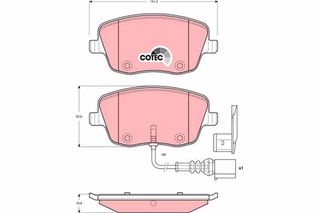 Τακάκια φρένων SEAT / SCODA / VW 6Q0698151C