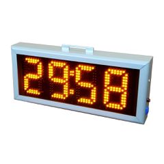 Χρονόμετρο LED Εξωτερικού Χώρου 4 Ψηφίων 102X43X11cm Κίτρινο Φώς Διπλής Όψης