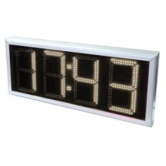 Χρονόμετρο LED Εξωτερικού Χώρου 4 Ψηφίων 140X50X11cm Λευκό Φως Διπλής Όψης