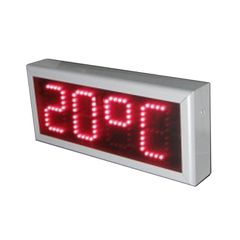 Ηλεκτρονικό Ρολόι Θερμόμετρο 63X27X11cm Κόκκινo φως Μονής Όψης