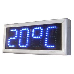 Ηλεκτρονικό Ρολόι Θερμόμετρο 63X27X11cm Μπλε Φως Μονής Όψης