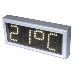 Ηλεκτρονικό Ρολόι Θερμόμετρο 89X27X11cm Λευκό Φως Διπλής Όψης