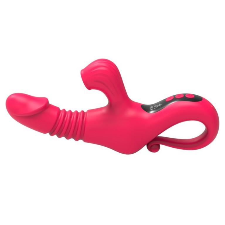Thrusting Heating And Suction Rabbit Vibration Red