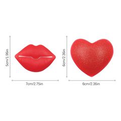 Silicone Thin Heart Breast Cover Red-thumb-2