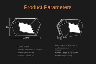 Τσαντάκι Πλάτης (LED BACKPACK) - Καμμένη οθόνη/LED-thumb-14