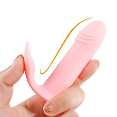 App-Driven Vibrating Dildo for Hands-Free Pleasure Pink-thumb-1