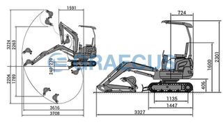 Εκσκαφέας Με Ερπύστριες Graecus 2026 EB17-ADVANCED Ερπυστριοφόρος εκσκαφέας 1.7T, Kubota diesel-thumb-1