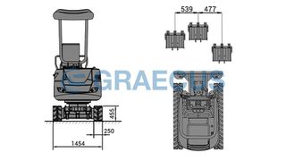 Εκσκαφέας Με Ερπύστριες Graecus 2026 EB24 PRO Μίνι τσαπάκι 2.4T, Kubota Diesel-thumb-2