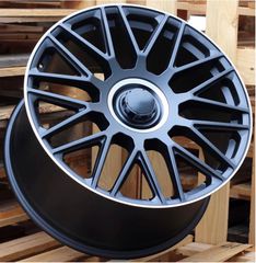 Mercedes Style 230 10x21 5x112 ET35/46/62 Black Matt Lip Silver