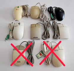 Mouse PS/2 wired with ball, 2-3 buttons and scroll - Ποντίκια με μπίλια