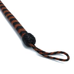 Leather Whip Black & Brown 90 cm-thumb-4