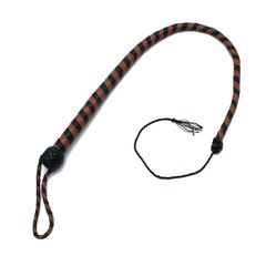 Leather Whip Black & Brown 90 cm-thumb-2