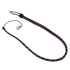 Leather Whip Black & Brown 140 cm-thumb-2