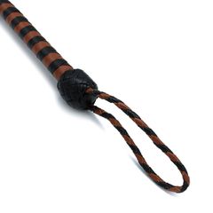 Leather Whip Black & Brown 140 cm-thumb-4